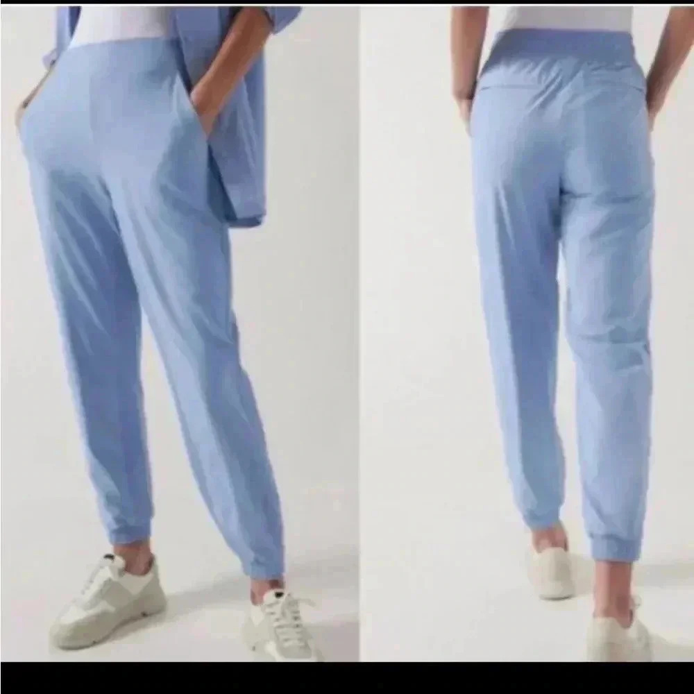 Athleta Womens Brooklyn Fully Lined Jogger Athletic Gym Zip Pocket Pants Sz 10